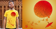 Image representing A thousand paper cranes sun