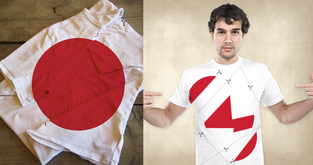 Origami-Tee "Help rebuild Japan"