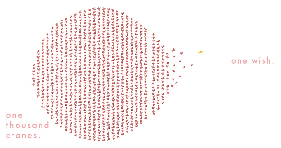 one thousand cranes. one wish.