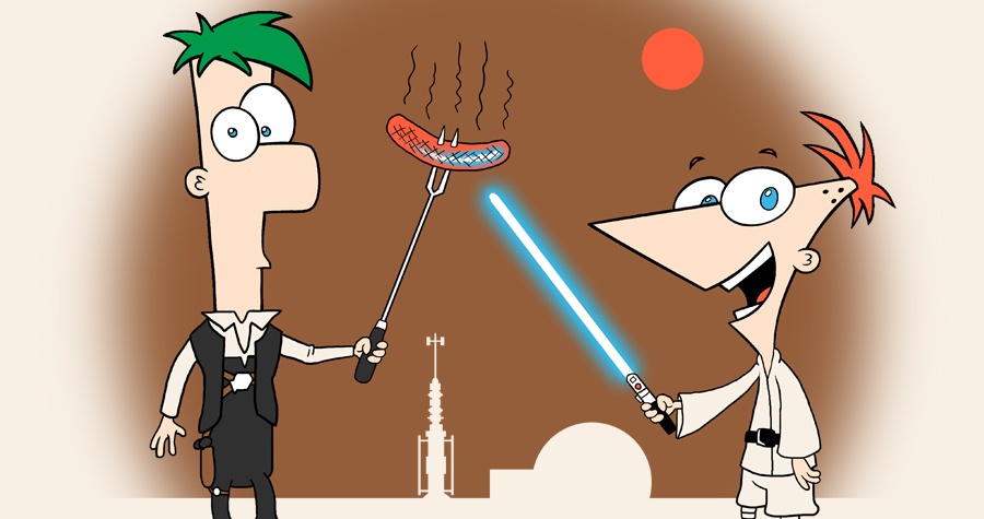 Phineas and Ferb's Jedi BBQ
