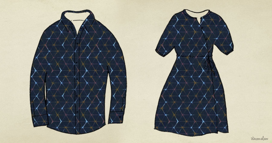 Japanese shibori shirting