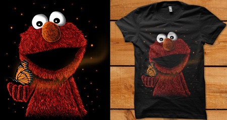 Elmo And Little Butterfly