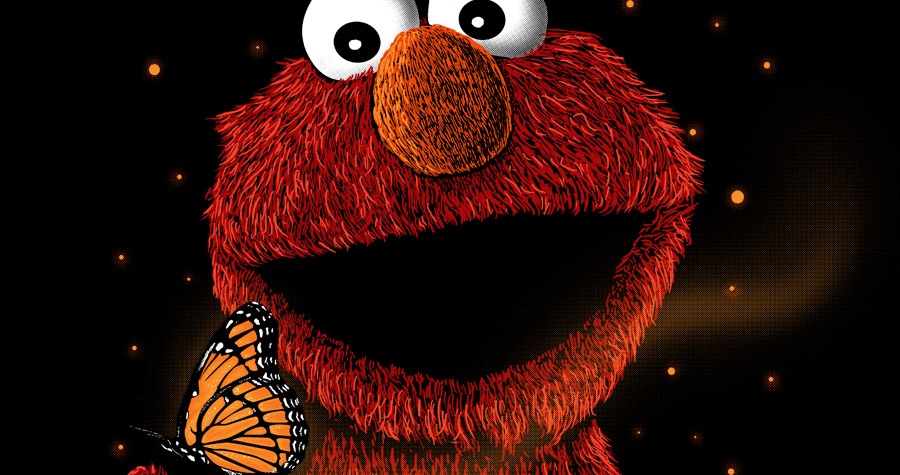 Elmo And Little Butterfly