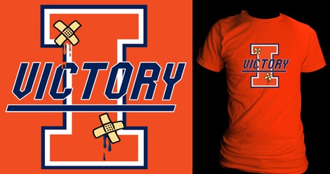 "I" bleed orange & blue