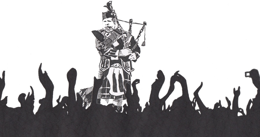 Bagpipe on stage