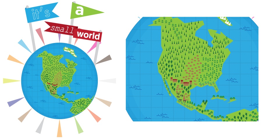 it's tiny world that fit on a tee 