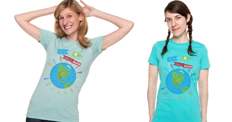 it's tiny world that fit on a tee 